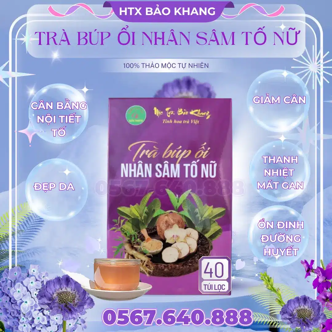 Trà Túi Lọc Búp ỔI Nhân Sâm Tố Nữ Bảo Khang