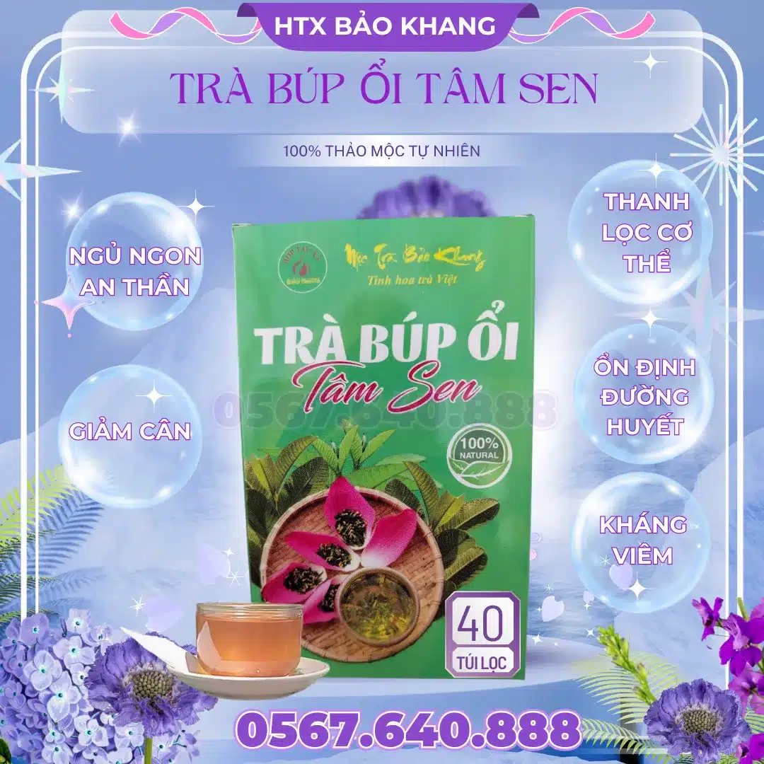 Trà Túi Lọc Búp Ổi Tâm Sen Bảo Khang