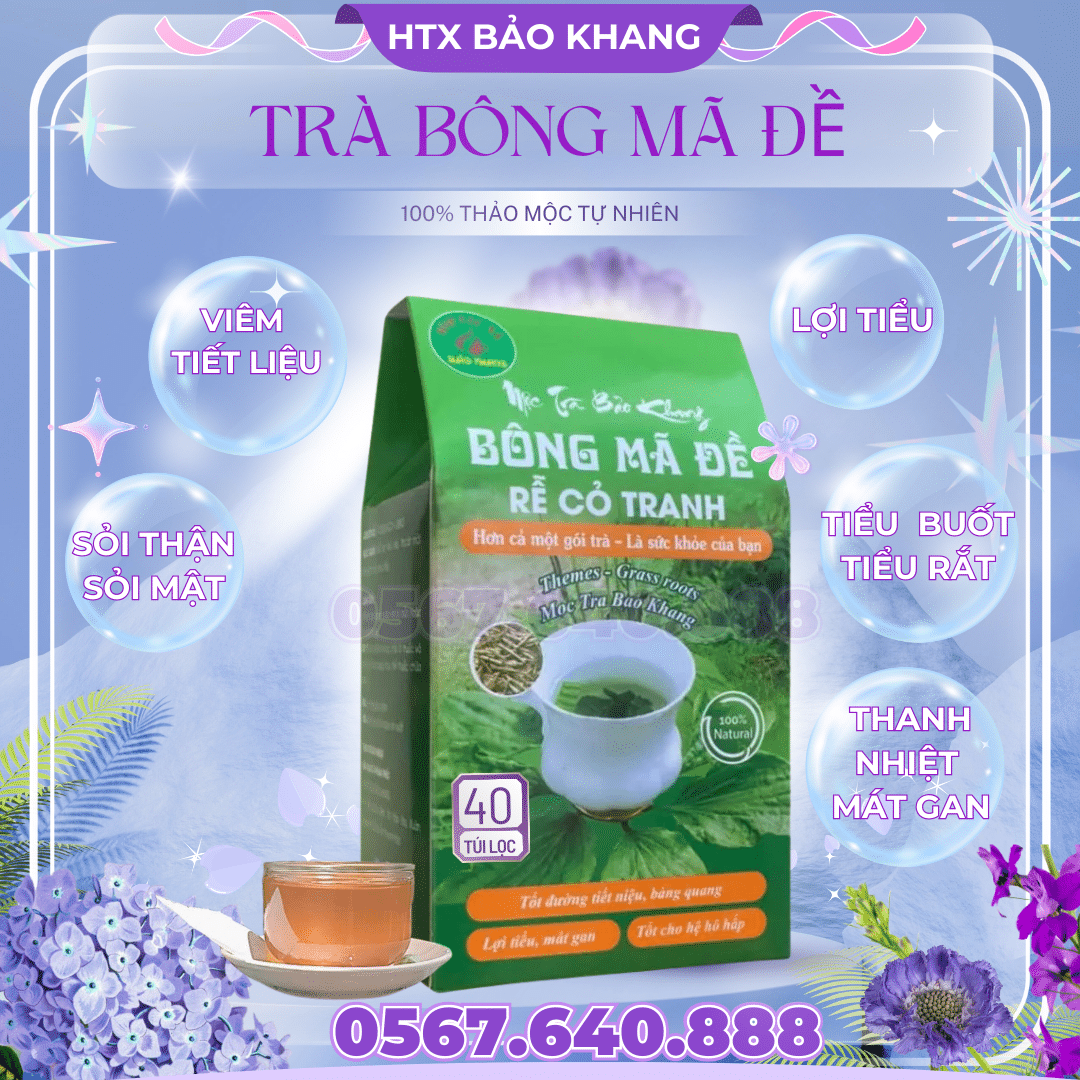 Trà Túi Lọc Bông Mã Đề Rễ Cỏ Tranh Bảo Khang