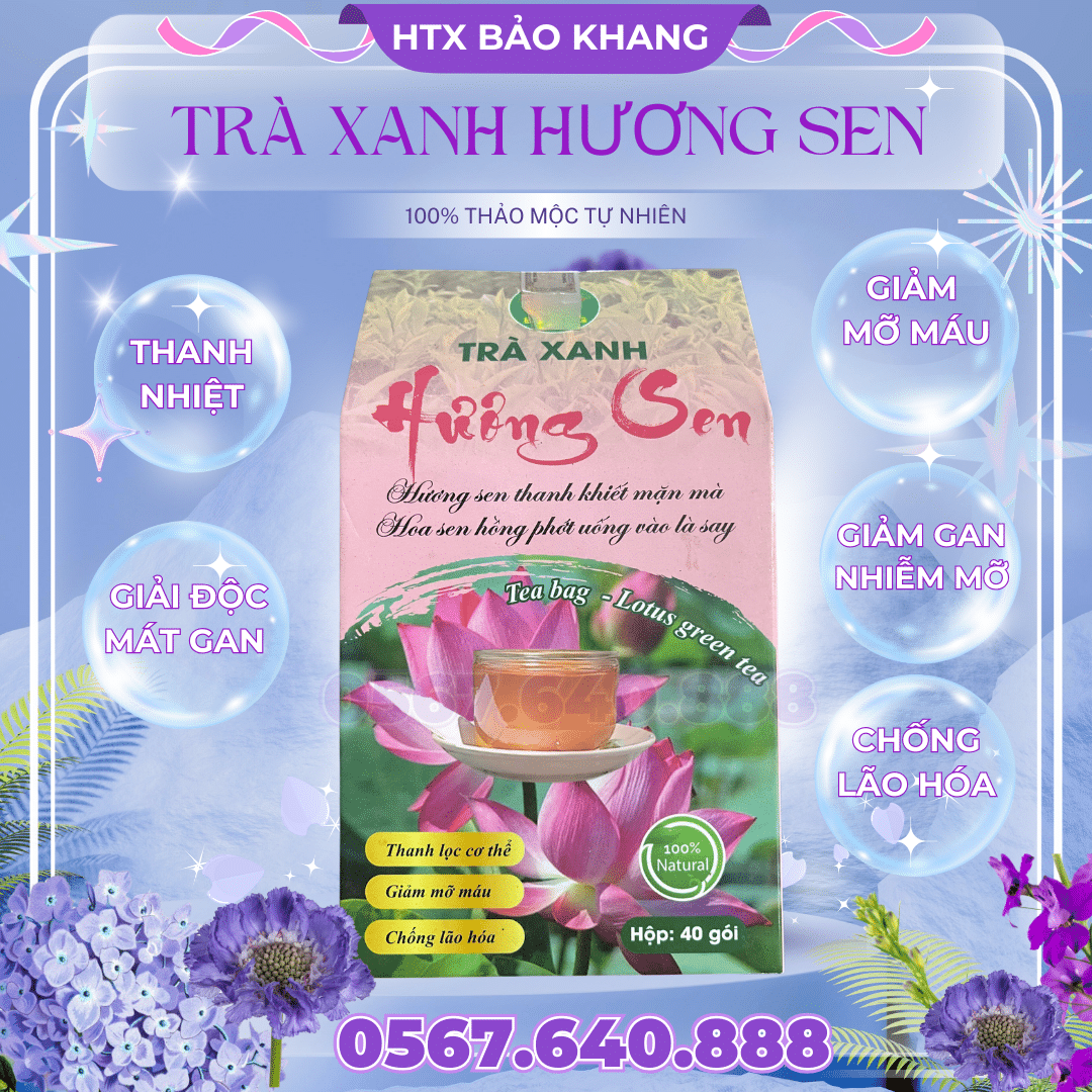 Trà Túi Lọc Trà Xanh Hương Sen Bảo Khang